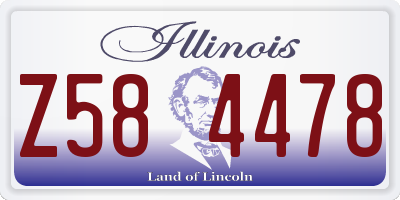 IL license plate Z584478