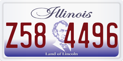 IL license plate Z584496