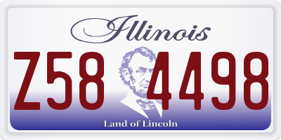 IL license plate Z584498