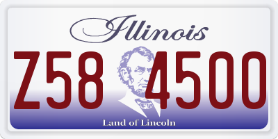IL license plate Z584500