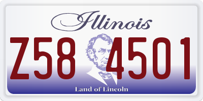 IL license plate Z584501