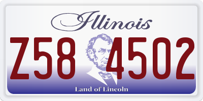 IL license plate Z584502