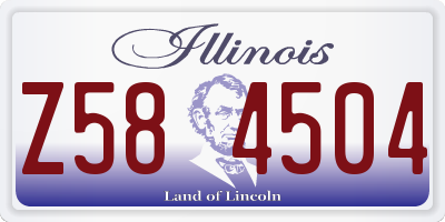 IL license plate Z584504
