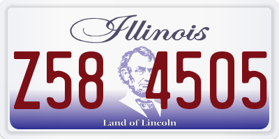 IL license plate Z584505