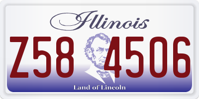 IL license plate Z584506