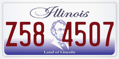 IL license plate Z584507