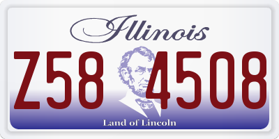 IL license plate Z584508