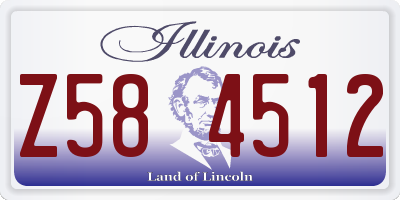 IL license plate Z584512