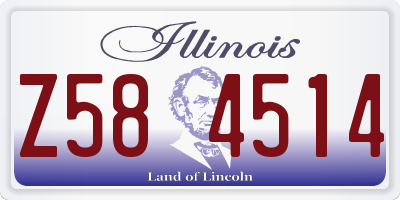 IL license plate Z584514