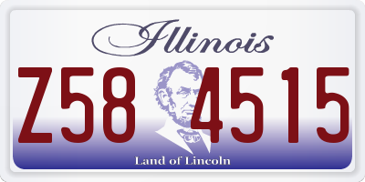IL license plate Z584515