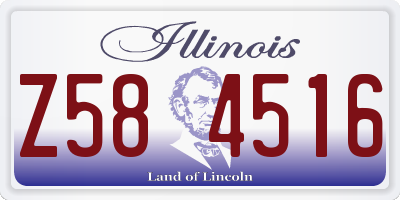 IL license plate Z584516