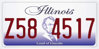 IL license plate Z584517