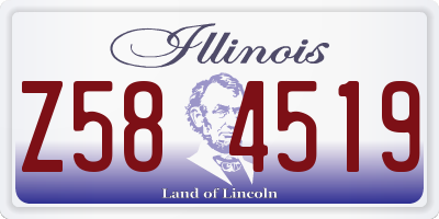 IL license plate Z584519