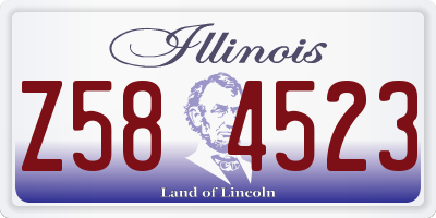 IL license plate Z584523