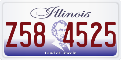 IL license plate Z584525