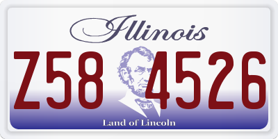 IL license plate Z584526