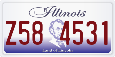 IL license plate Z584531