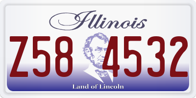 IL license plate Z584532