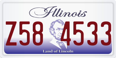 IL license plate Z584533