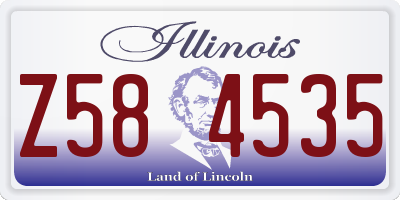 IL license plate Z584535