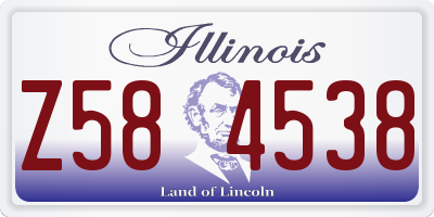 IL license plate Z584538