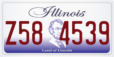 IL license plate Z584539