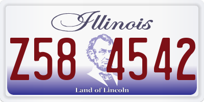 IL license plate Z584542