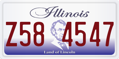 IL license plate Z584547