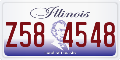 IL license plate Z584548
