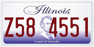 IL license plate Z584551