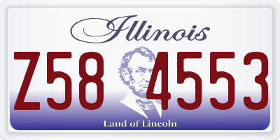 IL license plate Z584553