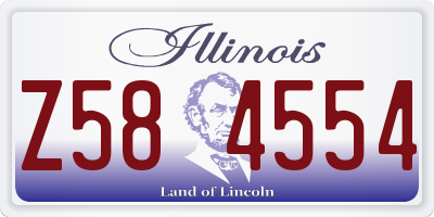 IL license plate Z584554