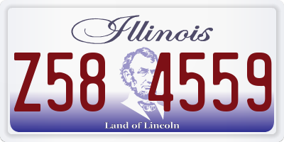 IL license plate Z584559