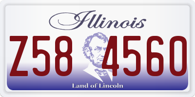 IL license plate Z584560