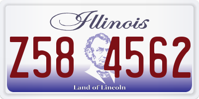 IL license plate Z584562