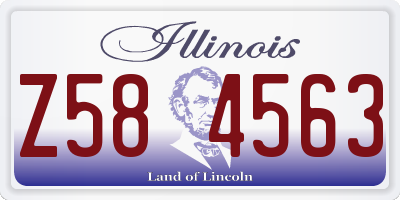 IL license plate Z584563
