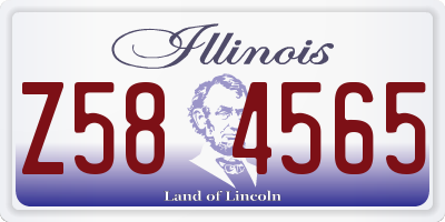 IL license plate Z584565
