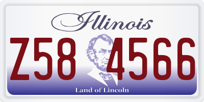 IL license plate Z584566