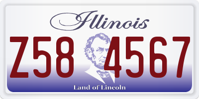 IL license plate Z584567