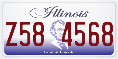 IL license plate Z584568