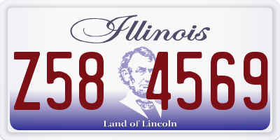 IL license plate Z584569