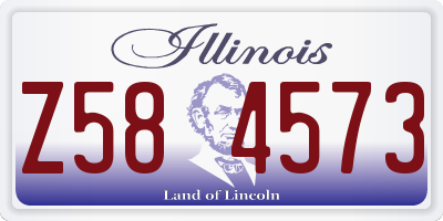 IL license plate Z584573