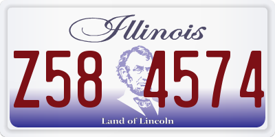IL license plate Z584574