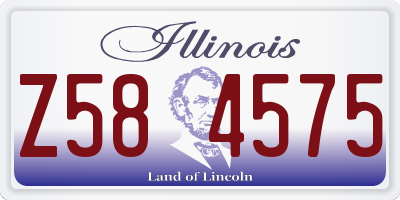 IL license plate Z584575