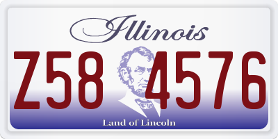 IL license plate Z584576
