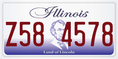 IL license plate Z584578