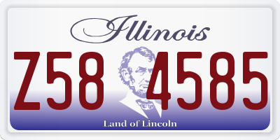 IL license plate Z584585