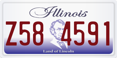 IL license plate Z584591