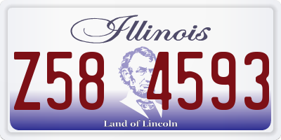 IL license plate Z584593