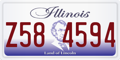 IL license plate Z584594